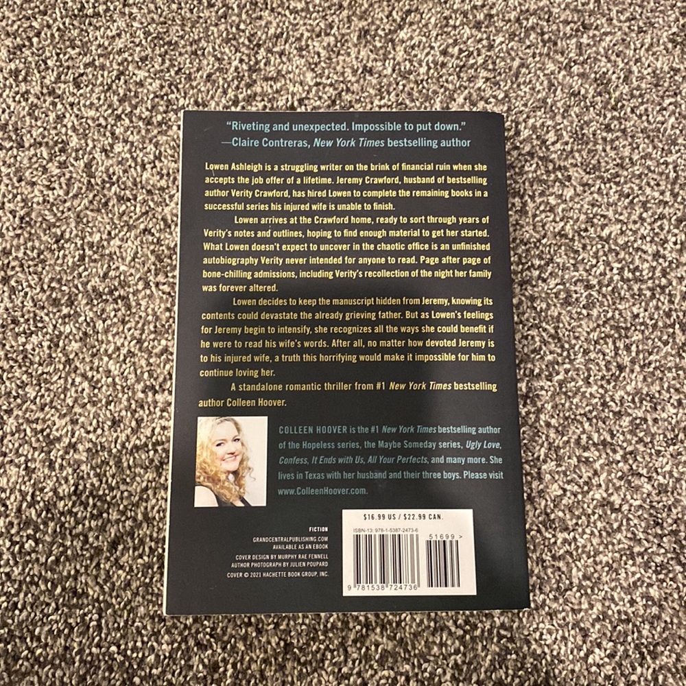 Verity Book - Picture 2 of 2